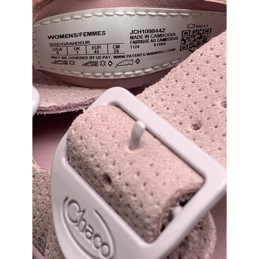 Chaco Townes Slide Pink‎ Suede Sandals JCH109844Z Women's Sz 9